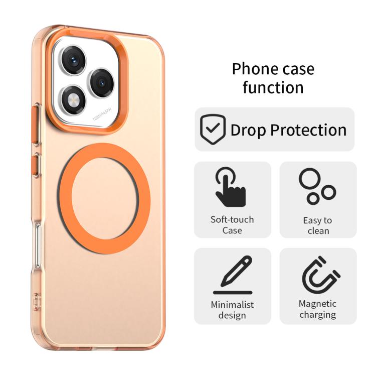 For Honor 400 Lite Global Candy Magsafe PC Hybrid TPU Phone Case(Orange)