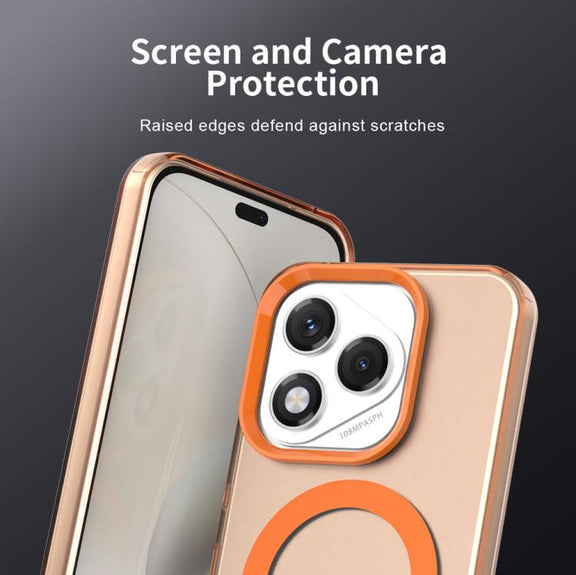 For Honor 400 Lite Global Candy Magsafe PC Hybrid TPU Phone Case(Orange)