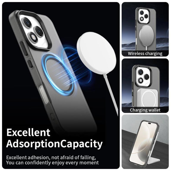 For Honor 400 Lite Global Candy Magsafe PC Hybrid TPU Phone Case(Black)
