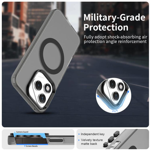 For Honor 400 Lite Global Candy Magsafe PC Hybrid TPU Phone Case(Black)