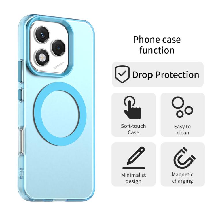 For Honor 400 Lite Global Candy Magsafe PC Hybrid TPU Phone Case(Blue)