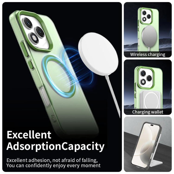 For Honor 400 Lite Global Candy Magsafe PC Hybrid TPU Phone Case(Green)