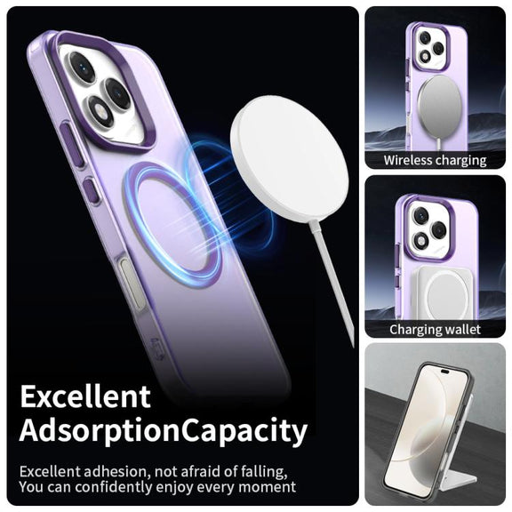 For Honor 400 Lite Global Candy Magsafe PC Hybrid TPU Phone Case(Purple)