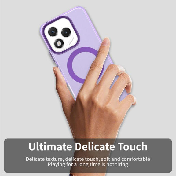 For Honor 400 Lite Global Candy Magsafe PC Hybrid TPU Phone Case(Purple)