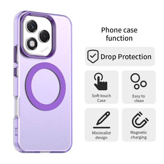 For Honor 400 Lite Global Candy Magsafe PC Hybrid TPU Phone Case(Purple)