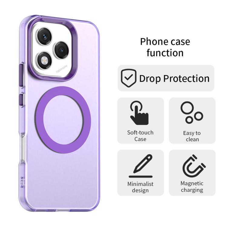 For Honor 400 Lite Global Candy Magsafe PC Hybrid TPU Phone Case(Purple)