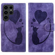 For Samsung Galaxy S25 Ultra 5G Pen Heart Cat Embossed Leather Phone Case(Purple) - free shipping - PMC TechLife - Order now!