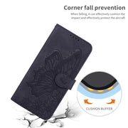 For Samsung Galaxy S25 5G Retro Skin Feel Butterflies Embossing Horizontal Flip Leather Phone Case(Black)
