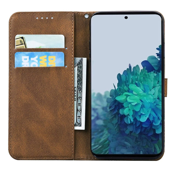 For Samsung Galaxy S25 5G Retro Skin Feel Butterflies Embossing Horizontal Flip Leather Phone Case(Brown)