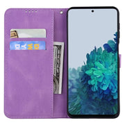 For Samsung Galaxy S25 5G Retro Skin Feel Butterflies Embossing Horizontal Flip Leather Phone Case(Purple)