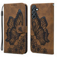 For Samsung Galaxy S25+ 5G Retro Skin Feel Butterflies Embossing Horizontal Flip Leather Phone Case(Brown) - Galaxy S25+ 5G Cases by PMC TechLife | Online Shopping South Africa | PMC TechLife | Buy Now Pay Later Mobicred