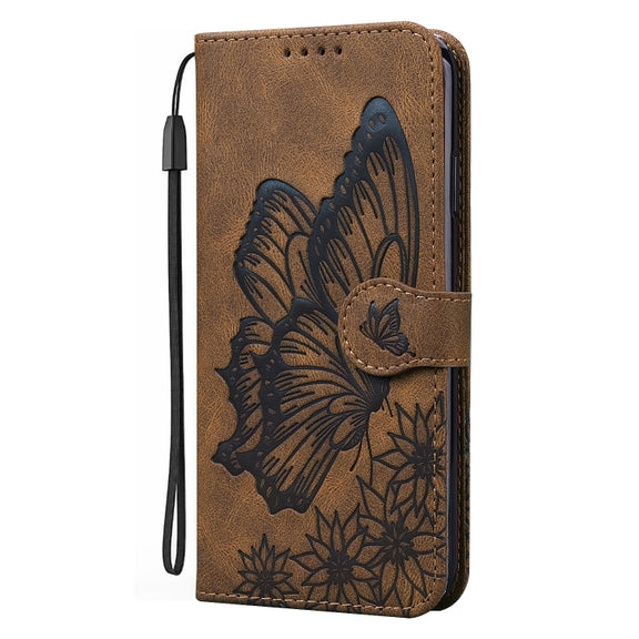 For Samsung Galaxy S25+ 5G Retro Skin Feel Butterflies Embossing Horizontal Flip Leather Phone Case(Brown)