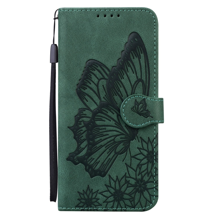 For Samsung Galaxy S25 Ultra 5G Retro Skin Feel Butterflies Embossing Horizontal Flip Leather Phone Case(Green) - Galaxy S25 Ultra 5G Cases by PMC TechLife | Online Shopping South Africa | PMC TechLife | Buy Now Pay Later Mobicred