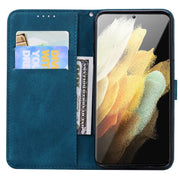 For Samsung Galaxy S25 Ultra 5G Retro Skin Feel Butterflies Embossing Horizontal Flip Leather Phone Case(Blue)