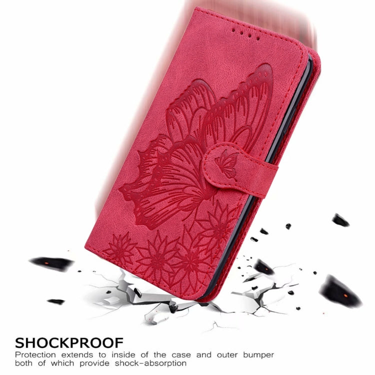 For Samsung Galaxy S25 Ultra 5G Retro Skin Feel Butterflies Embossing Horizontal Flip Leather Phone Case(Red)