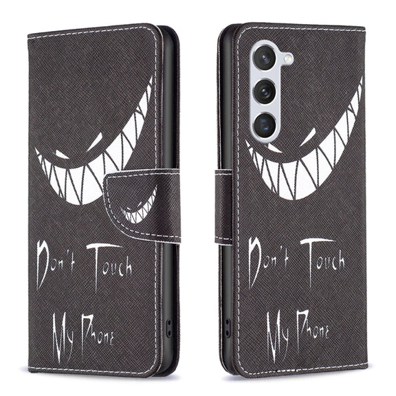 For Samsung Galaxy S25 5G Colored Drawing Pattern Leather Phone Case(Smirk)