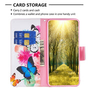 For Samsung Galaxy S25+ 5G Colored Drawing Pattern Leather Phone Case(Butterflies)