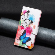 For Samsung Galaxy S25 Ultra 5G Colored Drawing Pattern Leather Phone Case(Butterflies)