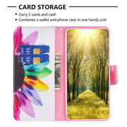 For Samsung Galaxy S25 Ultra 5G Colored Drawing Pattern Leather Phone Case(Sun Flower)
