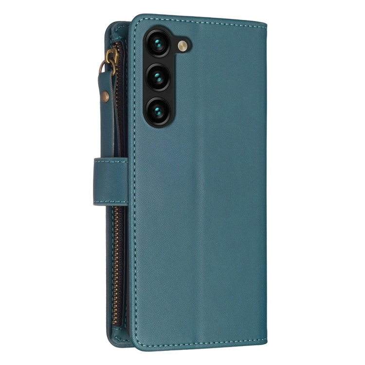 For Samsung Galaxy S25+ 5G 9 Card Slots Zipper Wallet Leather Flip Phone Case(Green) - Galaxy S25+ 5G Cases by PMC Jewellery | Online Shopping South Africa | PMC Jewellery | Buy Now Pay Later Mobicred