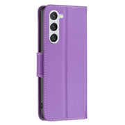For Samsung Galaxy S25 5G Litchi Texture Pure Color Flip Leather Phone Case(Purple)
