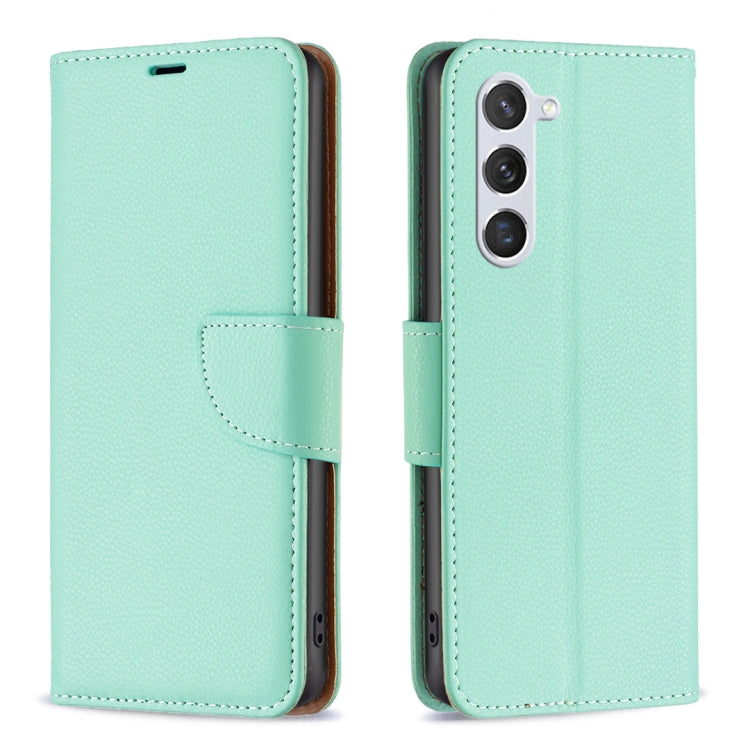 For Samsung Galaxy S25 5G Litchi Texture Pure Color Flip Leather Phone Case(Green) - Galaxy S25 5G Cases by PMC TechLife | Online Shopping South Africa | PMC TechLife | Buy Now Pay Later Mobicred