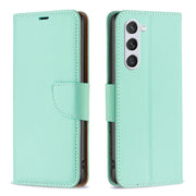 For Samsung Galaxy S25 5G Litchi Texture Pure Color Flip Leather Phone Case(Green)