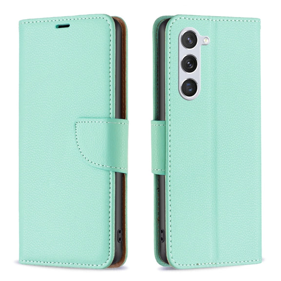 For Samsung Galaxy S25 5G Litchi Texture Pure Color Flip Leather Phone Case(Green)