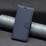 For Samsung Galaxy S25 5G Litchi Texture Pure Color Flip Leather Phone Case(Blue)
