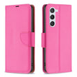 For Samsung Galaxy S25 5G Litchi Texture Pure Color Flip Leather Phone Case(Rose Red) - Galaxy S25 5G Cases by PMC TechLife | Online Shopping South Africa | PMC TechLife | Buy Now Pay Later Mobicred