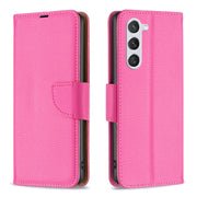 For Samsung Galaxy S25 5G Litchi Texture Pure Color Flip Leather Phone Case(Rose Red)