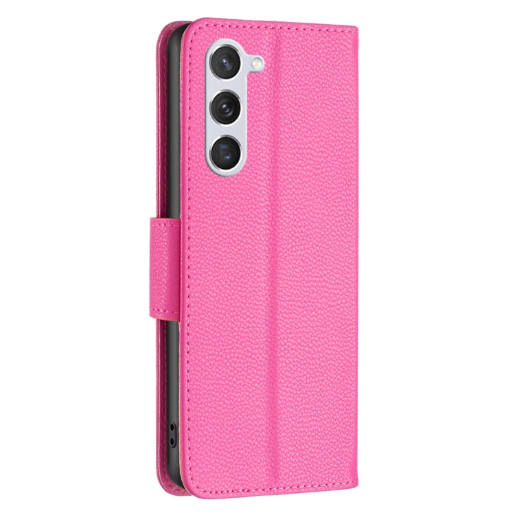 For Samsung Galaxy S25 5G Litchi Texture Pure Color Flip Leather Phone Case(Rose Red) - Galaxy S25 5G Cases by PMC TechLife | Online Shopping South Africa | PMC TechLife | Buy Now Pay Later Mobicred