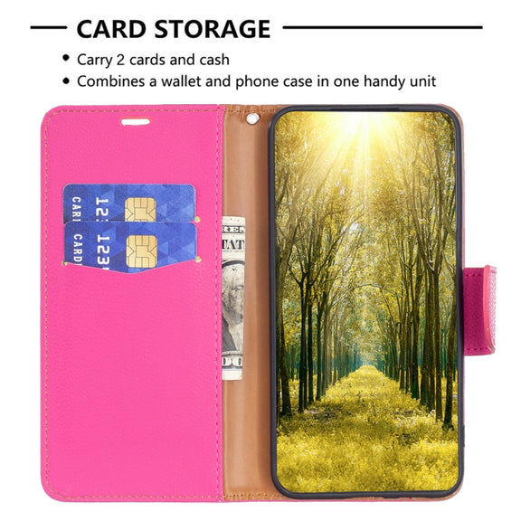 For Samsung Galaxy S25 5G Litchi Texture Pure Color Flip Leather Phone Case(Rose Red)