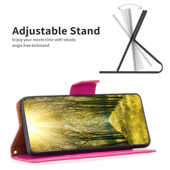For Samsung Galaxy S25 5G Litchi Texture Pure Color Flip Leather Phone Case(Rose Red)
