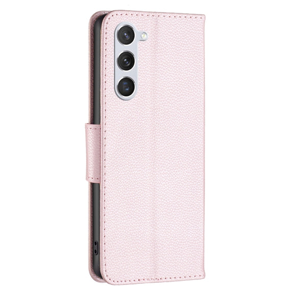 For Samsung Galaxy S25 5G Litchi Texture Pure Color Flip Leather Phone Case(Rose Gold)