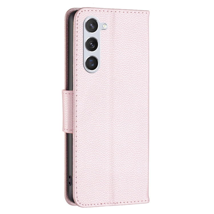 For Samsung Galaxy S25 5G Litchi Texture Pure Color Flip Leather Phone Case(Rose Gold)