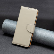 For Samsung Galaxy S25+ 5G Litchi Texture Pure Color Flip Leather Phone Case(Grey)