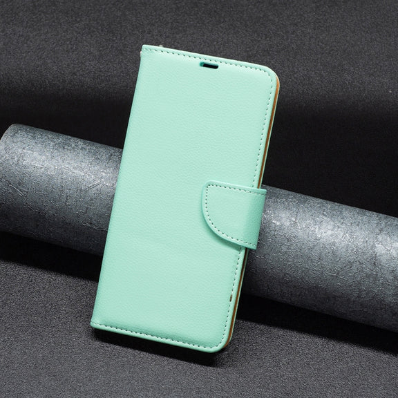 For Samsung Galaxy S25+ 5G Litchi Texture Pure Color Flip Leather Phone Case(Green)