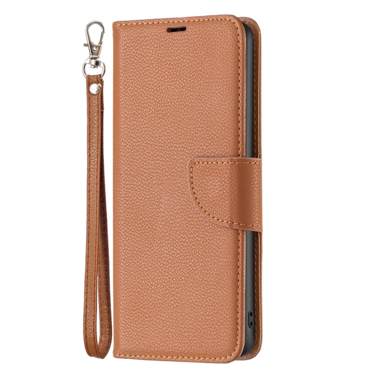 For Samsung Galaxy S25+ 5G Litchi Texture Pure Color Flip Leather Phone Case(Brown) - Galaxy S25+ 5G Cases by PMC TechLife | Online Shopping South Africa | PMC TechLife | Buy Now Pay Later Mobicred