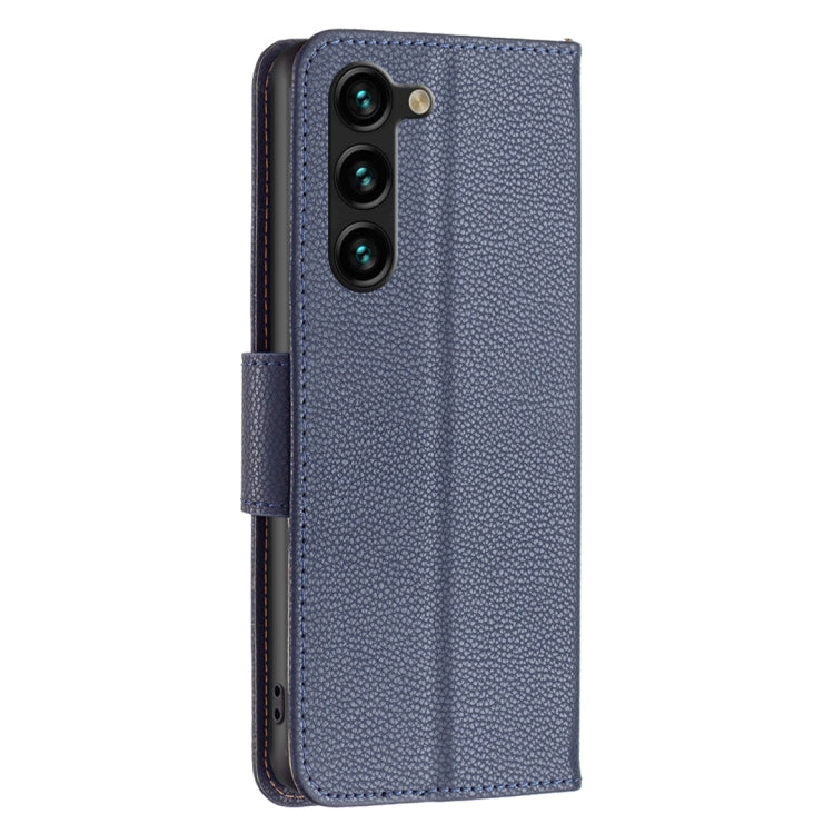 For Samsung Galaxy S25+ 5G Litchi Texture Pure Color Flip Leather Phone Case(Blue) - Galaxy S25+ 5G Cases by PMC TechLife | Online Shopping South Africa | PMC TechLife | Buy Now Pay Later Mobicred