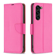 For Samsung Galaxy S25+ 5G Litchi Texture Pure Color Flip Leather Phone Case(Rose Red)