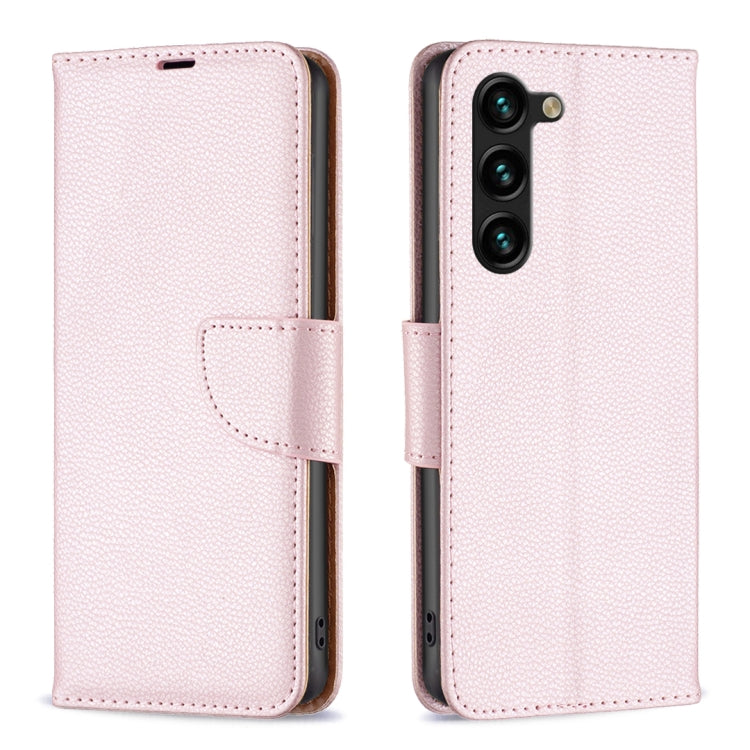 For Samsung Galaxy S25+ 5G Litchi Texture Pure Color Flip Leather Phone Case(Rose Gold) - Galaxy S25+ 5G Cases by PMC TechLife | Online Shopping South Africa | PMC TechLife | Buy Now Pay Later Mobicred