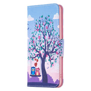 For Samsung Galaxy S25 5G Colored Drawing Pattern Leather Phone Case(Owl)