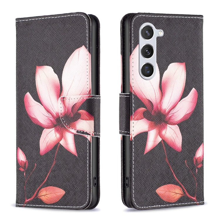 For Samsung Galaxy S25 5G Colored Drawing Pattern Leather Phone Case(Lotus) - free shipping - PMC Jewellery - Order now!