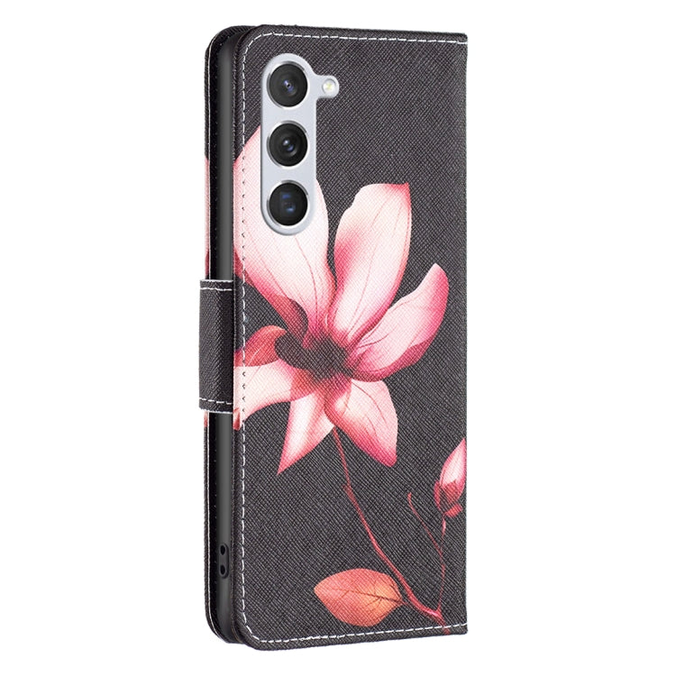For Samsung Galaxy S25 5G Colored Drawing Pattern Leather Phone Case(Lotus) - free shipping - PMC Jewellery - Order now!