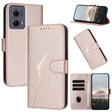 For Motorola Edge 5G 2024 Triangle Pattern Buckle Clasp Leather Phone Case(Rose Gold) - Motorola Cases by PMC Jewellery | Online Shopping South Africa | PMC Jewellery | Buy Now Pay Later Mobicred