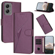 For Motorola Moto G Stylus 2024 Triangle Pattern Buckle Clasp Leather Phone Case(Dark Purple) - free shipping - PMC Jewellery - Order now!