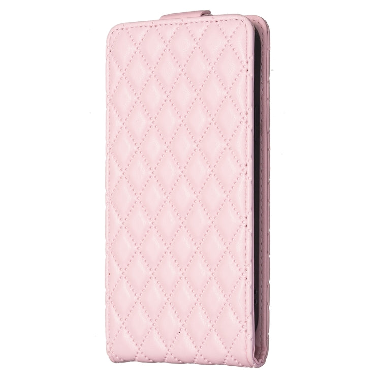 For Samsung Galaxy S25+ 5G Diamond Lattice Vertical Flip Leather Phone Case(Pink) - Galaxy S25+ 5G Cases by PMC Jewellery | Online Shopping South Africa | PMC Jewellery | Buy Now Pay Later Mobicred