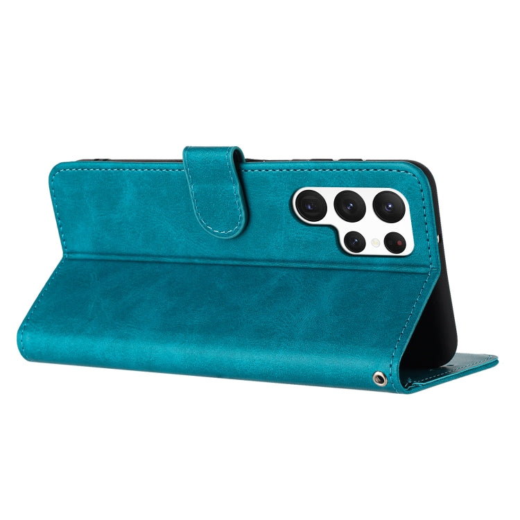 For Samsung Galaxy S25 Ultra 5G Solid Calf Texture Flip Leather Phone Case(Green) - Galaxy S25 Ultra 5G Cases by PMC TechLife | Online Shopping South Africa | PMC TechLife | Buy Now Pay Later Mobicred