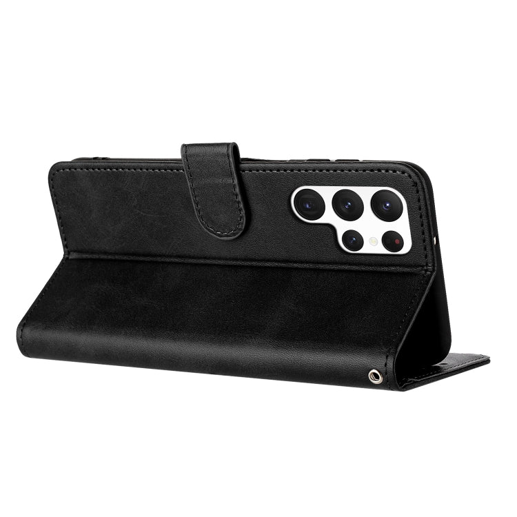 For Samsung Galaxy S25 Ultra 5G Solid Calf Texture Flip Leather Phone Case(Black) - Galaxy S25 Ultra 5G Cases by PMC TechLife | Online Shopping South Africa | PMC TechLife | Buy Now Pay Later Mobicred
